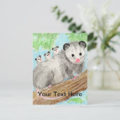 Opossum mam Briefkaart (Staand voorkant)