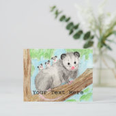 Opossum mama briefkaart (Staand voorkant)