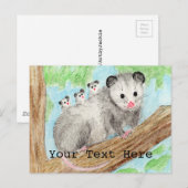 Opossum mama briefkaart (Voorkant / Achterkant)