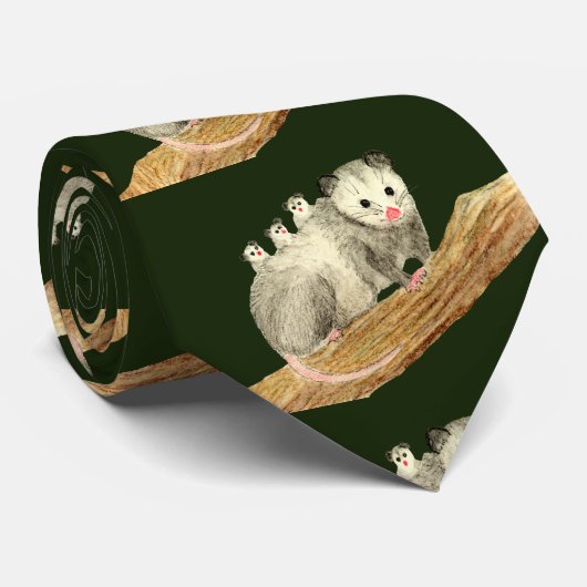 Opossum mama stropdas (Opgerold)