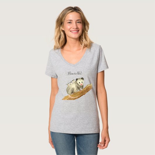 Opossum mama t-shirt (Voorkant volledig)