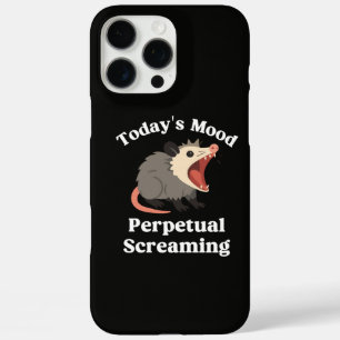 Opossum met eeuwig geschreeuw Funny Chaos Mood Ont iPhone 16 Pro Max Hoesje