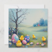 Opossum met konijnenoren feestdagenkaart (Achterkant)