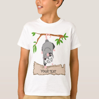 Opossum met teken t-shirt