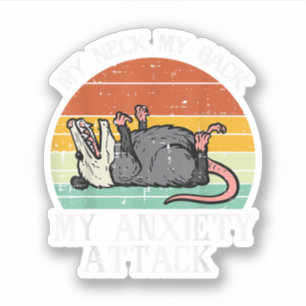 Opossum Mijn Nek Terug Angst Aanval Possum Lied Wo Sticker