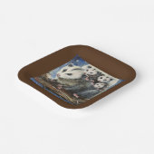 opossum moeder en baby's papieren borden papieren bordje (Gebogen)