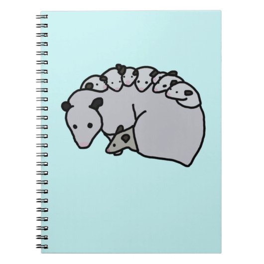 Opossum-moeder met haar baby's notitieboek (Voorkant)