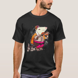 Opossum musical opossum violin player possum t-shirt