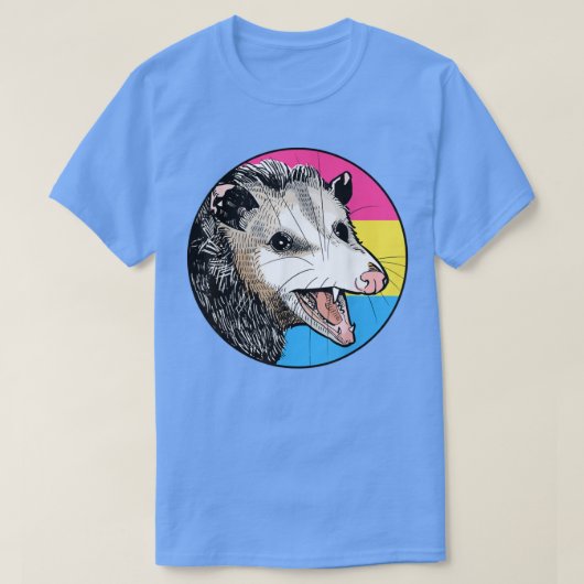 Opossum Panseual Flag Pan Pride LGBT Maand T-shirt (Design voorkant)