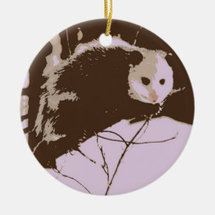 Opossum Pop Art Keramisch Ornament
