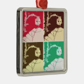 Opossum Pop Art Metalen Ornament (Rechts)