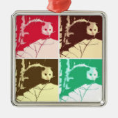 Opossum Pop Art Metalen Ornament (Voorkant)