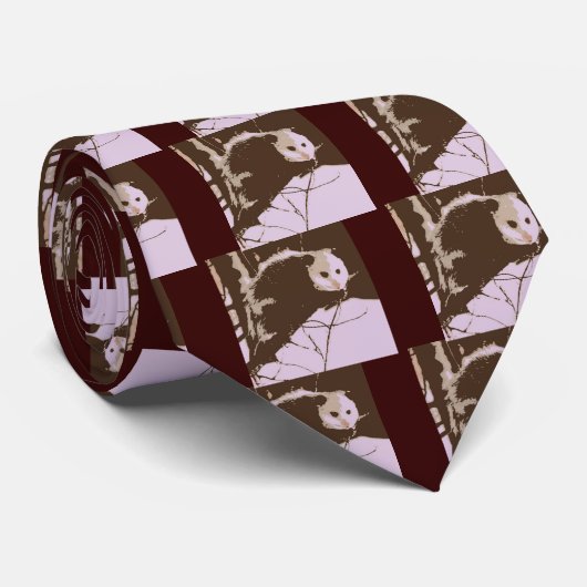 Opossum Pop Art Stropdas (Opgerold)