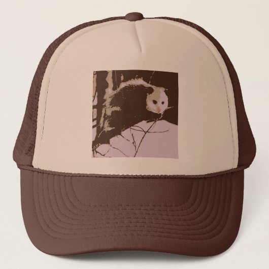 Opossum Pop Art Trucker Pet (Voorkant)
