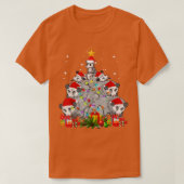 Opossum Possum kerstboom Lights Funny Ormenas T-shirt (Design voorkant)