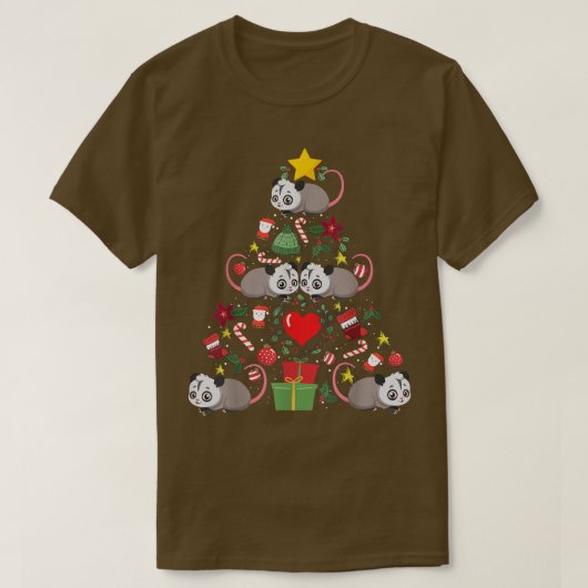 Opossum Possum kerstboomversier Funny T-shirt (Design voorkant)