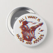 Opossum Possum wensend voor liefde grappige dierli Ronde Button 7,6 Cm (Voorkant /achterkant)