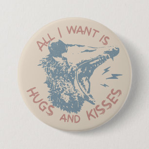 Opossum Possum wensend voor liefde grappige dierli Ronde Button 7,6 Cm