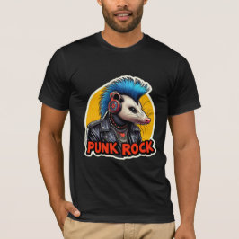 OPOSSUM-PUNK ROTSBLAUW 6 T-SHIRT