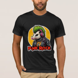 OPOSSUM-PUNK ROTSGROEN T-SHIRT