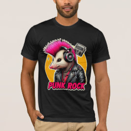 OPOSSUM-PUNK ROTSPINK T-SHIRT