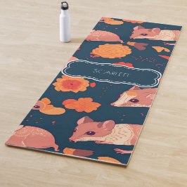 Opossum Retro Kleurrijk Gepersonaliseerd Patroon Yogamat