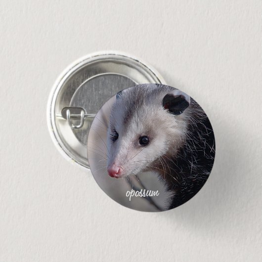 Opossum Ronde Button 3,2 Cm (Voorkant /achterkant)