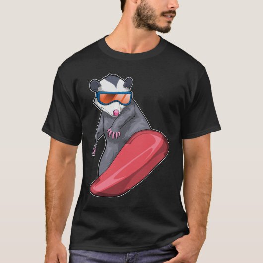 Opossum Snowboard Wintersport T-shirt (Voorkant)