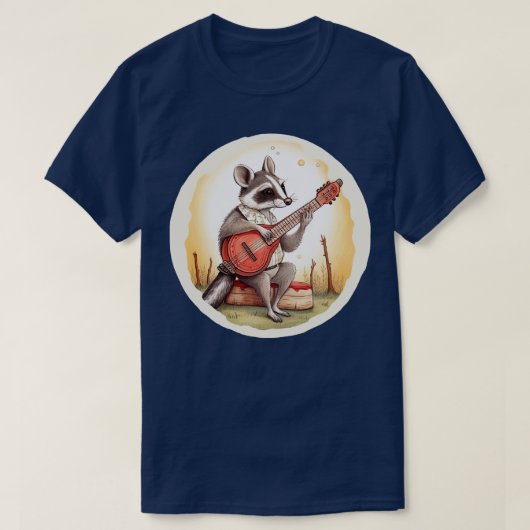 Opossum speelt banjo 1 t-shirt (Design voorkant)