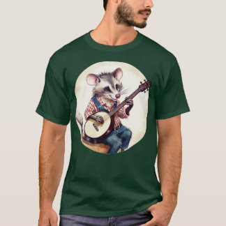 Opossum speelt banjo 3 t-shirt