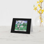 OPossum Spelen dode Cartoon Funny Note Kaart (Gele Bloem)