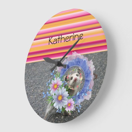 Opossum Stripe Clock Grote Klok (Hoek)