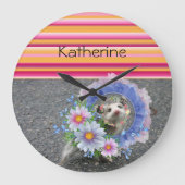 Opossum Stripe Clock Grote Klok (Voorkant)