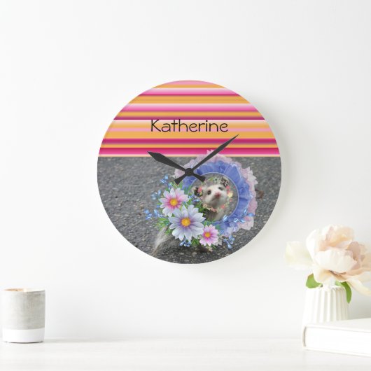 Opossum Stripe Clock Grote Klok (Huis)