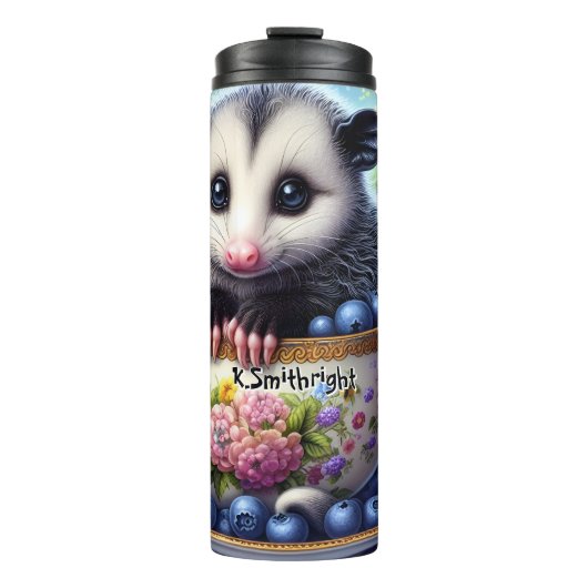 Opossum Tea Party Thermosbeker (Voorkant)
