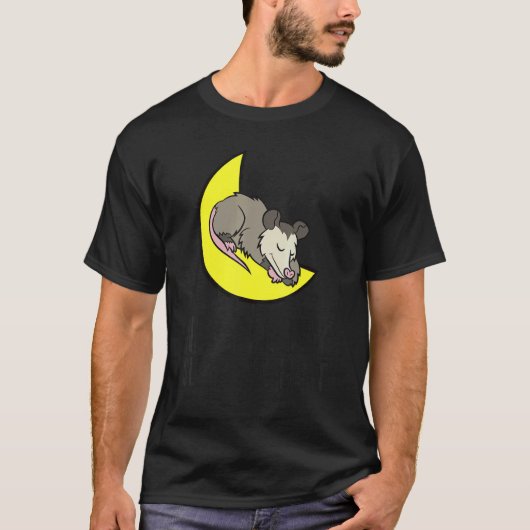 Opossum Tired Nap All Day Sleep All Night Cute Opo T-shirt (Voorkant)