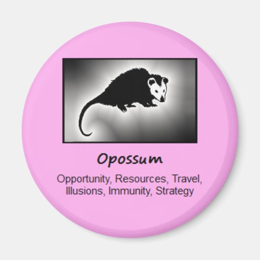 Opossum Totem Animal Spirit betekent Magneet (Voorkant)