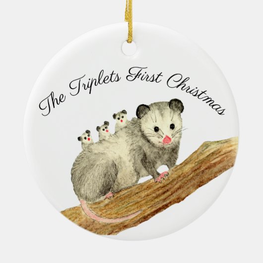 Opossum triplets keramisch ornament (Achterkant)