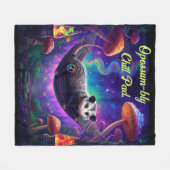 Opossum Trippy Psychedelic Hippie Custom Persoonli Fleece Deken (Voorkant (Horizontaal))