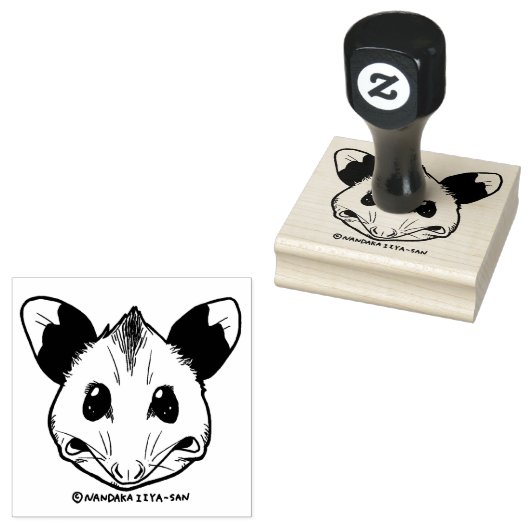 Opossum "UGH..." Rubberstempel (Gestempeld)