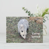 Opossum Uitnodiging (Staand voorkant)