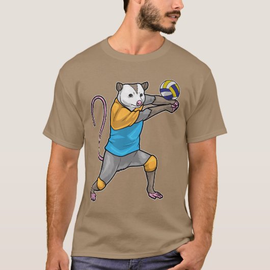 Opossum volleybalspeler Volleybal T-shirt (Voorkant)