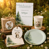 Opossum Woodland Baby Shower Invitation