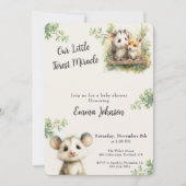 Opossum Woodland Baby Shower Invitation Save The Date (Voorkant)