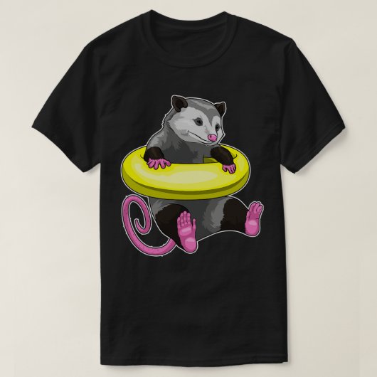 Opossum Zwemmen Reddingsboei T-shirt (Design voorkant)