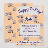 Opossums Gefeliciteerd Kaart (Voorkant / Achterkant)