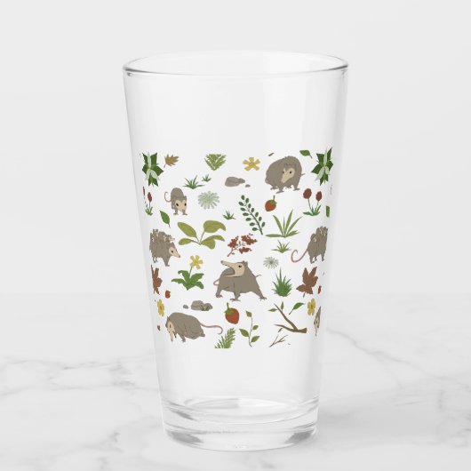 Opossums in een bessenveld glas (Voorkant)
