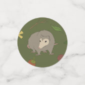 Opossums in een bessenveld in het groen confetti (Kleine voorkant)