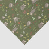 Opossums in een bessenveld in het groen tissuepapier (Detail)