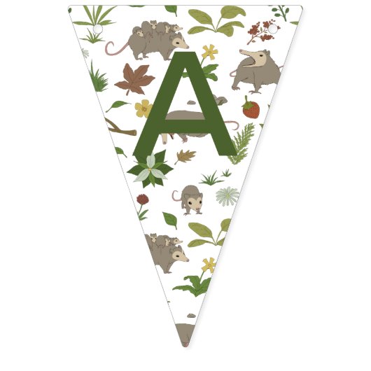 Opossums in een bessenveld in het wit vlaggetjes (Derde vlag)